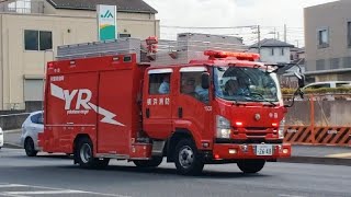 【消防車緊急走行集part2】救助現場へ緊急走行する中田特別救助隊、火災現場へ緊急出場するSRほか