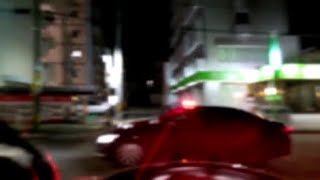 緊急走行 覆面パトカー 安全の為にサイレン赤色灯で走行 (2021年1月11日)(福岡)