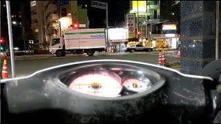 緊急走行 パトカー 安全の為にサイレン赤色灯で走行 (2021年1月14日)(福岡)