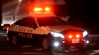 静岡県警察 220系クラウンパトカー 緊急走行