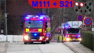 hovedstadens beredskab ST.GO ABA ERHVERV brandbil i udrykning Feuerwehr auf Einsatzfahrt 緊急走行 消防車