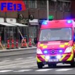 hovedstadens beredskab ST.T ABA ERHVERV brandbil i udrykning Feuerwehr auf Einsatzfahrt 緊急走行 消防車