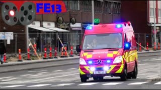 hovedstadens beredskab ST.T ABA ERHVERV brandbil i udrykning Feuerwehr auf Einsatzfahrt 緊急走行 消防車
