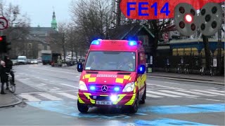 hovedstadens beredskab ST.V ABA MIDDELGRUNDSFORTET brandbil i udrykning fire rescue respond 緊急走行 消防車