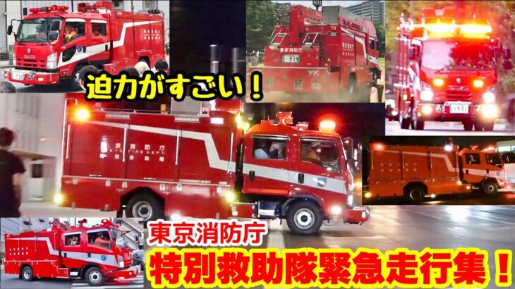 【特別救助隊緊急走行集！】迫力満点！東京消防庁特別救助隊の緊急走行！