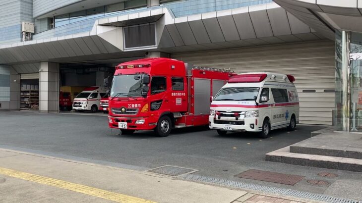 【緊急走行】豊橋市消防本部中消防署 アクティビーコンを搭載した救急車