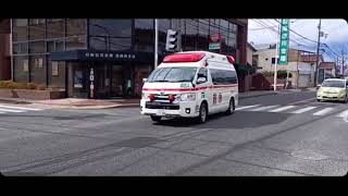 【緊急走行】姫路市消防局　飾西A救急車　反対車線を逆走して、緊急走行！！