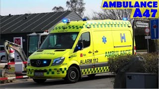 falck HELSINGE AMBULANCE A47 i udrykning rettungsdienst auf Einsatzfahrt 緊急走行 救急車