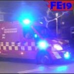 hovedstadens beredskab ST.FB PERSON UNDER TOG brandbil i udrykning fire brigade respond 緊急走行 消防車