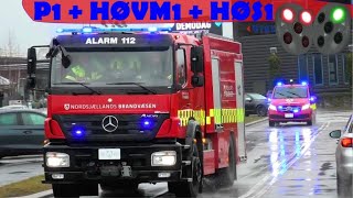 nordsjællands brandvæsen ST.HØ + ISL ABA MUSEUM brandbil i udrykning fire truck respond 緊急走行 消防車
