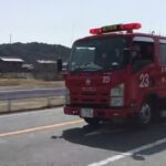 森町三倉住宅火災消防車緊急走行8
