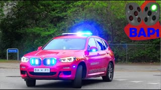 beredskab øst ST.BA ABA brandbil i udrykning Feuerwehr auf Einsatzfahrt 緊急走行 消防車
