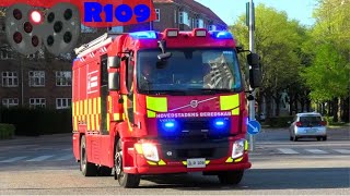 hovedstadens beredskab ST.FB EFTERSYN brandbil i udrykning Feuerwehr auf Einsatzfahrt 緊急走行 消防車