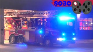 räddningstjänsten LAHOLM BRAND LÄGENHET brandbil i udrykning Feuerwehr auf Einsatzfahrt 緊急走行 消防車