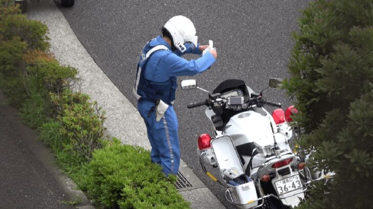 【知らないじゃ済まされない！】何かを感じた白バイ、その直後に後方から三輪バイクが現れ通行禁止を取締る！Japanese Motorcycle police