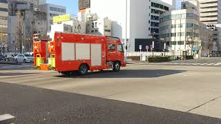 【緊急走行】名古屋市消防局 PA連携   覚王山出張所  救助工作車