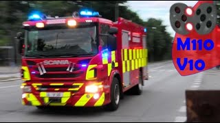 hovedstadens beredskab ST.HV BRAND I ZOO brandbil i udrykning Feuerwehr auf Einsatzfahrt 緊急走行 消防車