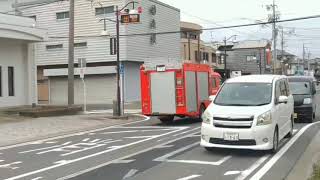 【緊急走行】江南市消防本部ポンプ車  救急支援