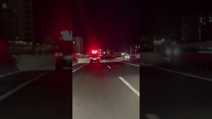 札樽自動車道 NEXCOパトロールカー 緊急走行開始の瞬間