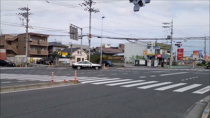 【パトカー緊急走行】大阪府警・和泉署、時間差で２台が出動　号車不明　Toyota　clown　２２０系　２１０系　Japanese　Police　osaka