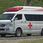 日本赤十字社　長岡赤十字病院　救急車　緊急走行
