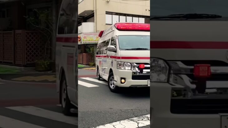 越谷市消防局　谷中1   救急車　緊急走行。