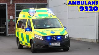OSKARSHAMN kalmar län ambulans 9320 i utryckning rettungsdienst auf Einsatzfahrt 緊急走行 救急車