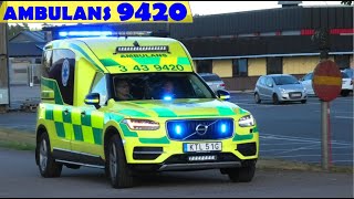 VETLANDA 9420 ambulanssjukvården jönköpings län i utryckning rettungsdienst Einsatzfahrt 緊急走行 救急車