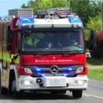 nordsjællands brandvæsen ST.AL BYGB VILLA brandbil i udrykning Feuerwehr auf Einsatzfahrt 緊急走行 消防車