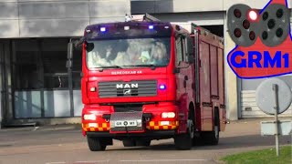 beredskab 4k falck ST.GR TRAFIKULYKKE brandbil i udrykning Feuerwehr auf Einsatzfahrt 緊急走行 消防車