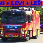 falck brand & redning ST.LE ABA brandbil i udrykning Feuerwehr auf Einsatzfahrt 緊急走行 消防車