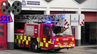 hovedstadens beredskab ST.GO EFTERSYN BRAND brandbil i udrykning Feuerwehr auf Einsatzfahrt 緊急走行 消防車