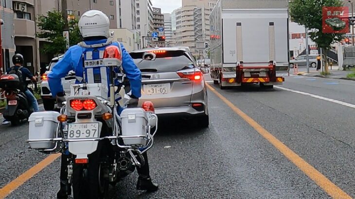 取り締まりへ向かう神奈川県警の白バイとツーリングしてみた🚨 腕を回してリラックスして運転します！