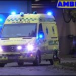 falck FARUM AMBULANCE A49 ambulance i udrykning rettungsdienst auf Einsatzfahrt 緊急走行 救急車