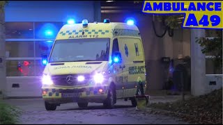 falck FARUM AMBULANCE A49 ambulance i udrykning rettungsdienst auf Einsatzfahrt 緊急走行 救急車