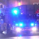 hovedstadens beredskab ST.FB BYGB VILLA brandbil i udrykning Feuerwehr auf Einsatzfahrt 緊急走行 消防車