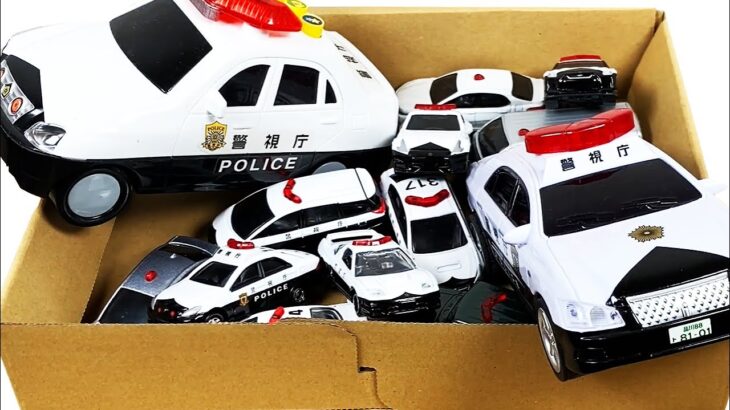 【子供向け】トミカ「パトカー」のおもちゃが坂道を緊急走行！サイレンや2台同時レースあり｜Tomica “police cars” Slide with Siren and Race (Toy Car)