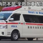 8隊の救急車が緊急走行‼️ 豊岡市消防本部 全救急車