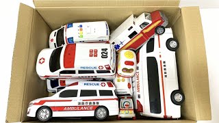 救急車とパトカーがたくさん坂道を走る☆緊急走行テスト｜An ambulance and a police car run on a slope emergency driving test
