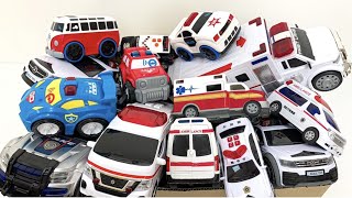 緊急走行！救急車とパトカーのミニカーがいっぱい走る！過去動画集｜Emergency run! A lot of minicars of ambulance and police car run!