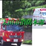 太田市消防本部　薮塚分署　急病事案　PA連携　救急車・消防車緊急走行