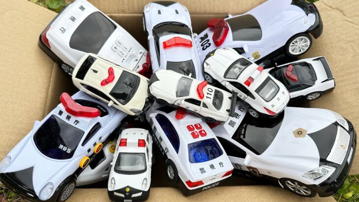 パトカーのミニカーが坂道を走る☆緊急走行テストA police car minicar runs on a slope emergency driving test.