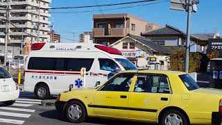 【救急車緊急走行】泉大津市消防署　Japanese　ambulance　Izumiotsu City Fire Station
