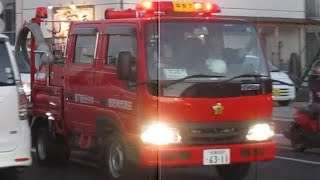 【佐賀市】建物火災に緊急走行で向かう消防車など【SAP-520】