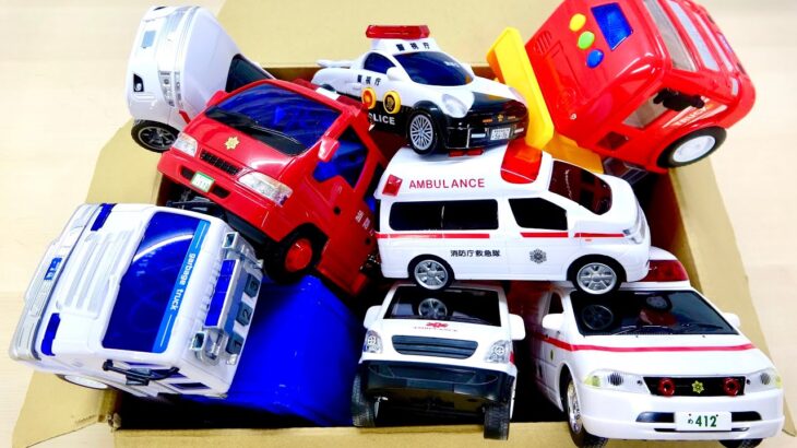 箱いっぱいの救急車にパトカー ダンプトラック, 緊急走行テスト | Service vehicle driving test