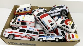 坂道ラン『救急車』と『パトカー』のミニカー大きい車が坂道走行テスト☆Slope Run “Ambulance” and “Police Car” Large cars test on slopes