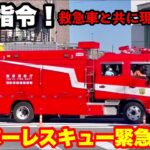【町田市救助活動】ハイパーレスキュー緊急走行！救急車と共に現場へ急ぐ！