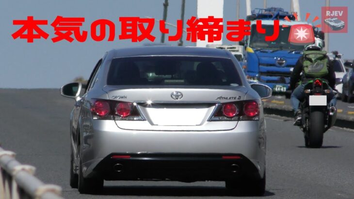 神奈川県警による本気の取り締まり🚨 銀アス覆面パトカーが目を光らせる！