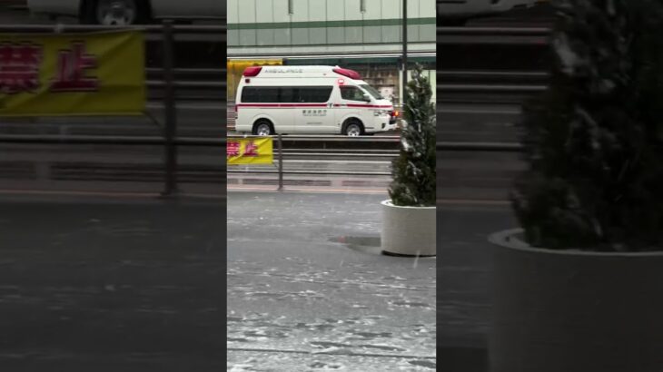 救急車　緊急搬送　緊急出動　緊急走行！！大雪の日の救急車#緊急出動 #東京消防庁 #緊急走行 #救急車#119