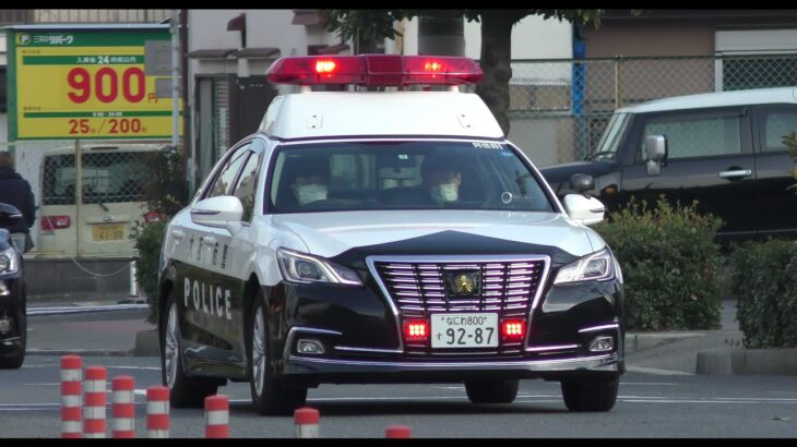 パトカー緊急走行【129】大阪府警　阿倍野警察署１号車（4K）【Japanese Police car】